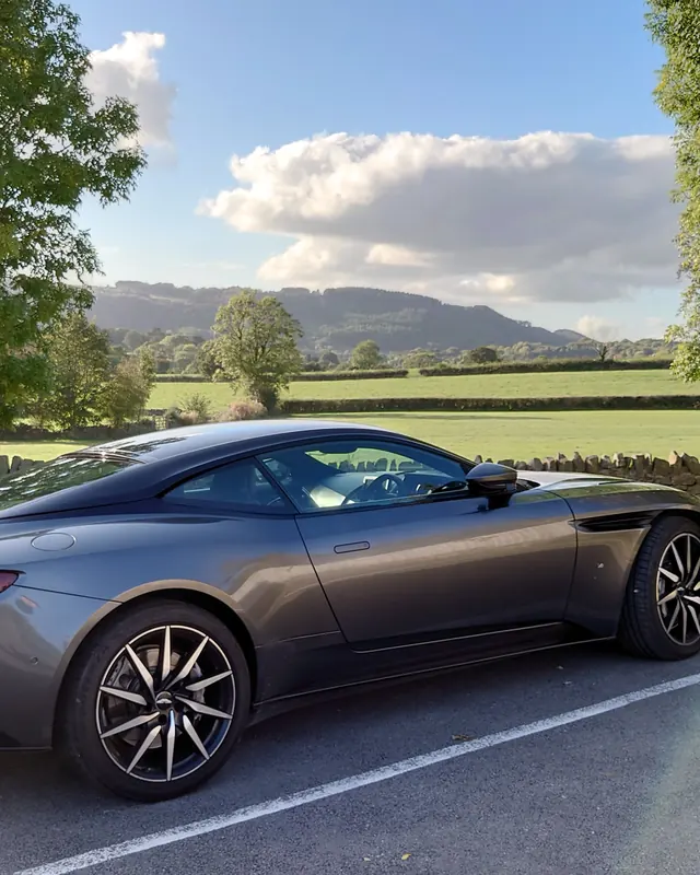 Aston Martin DB11 in the Peak District