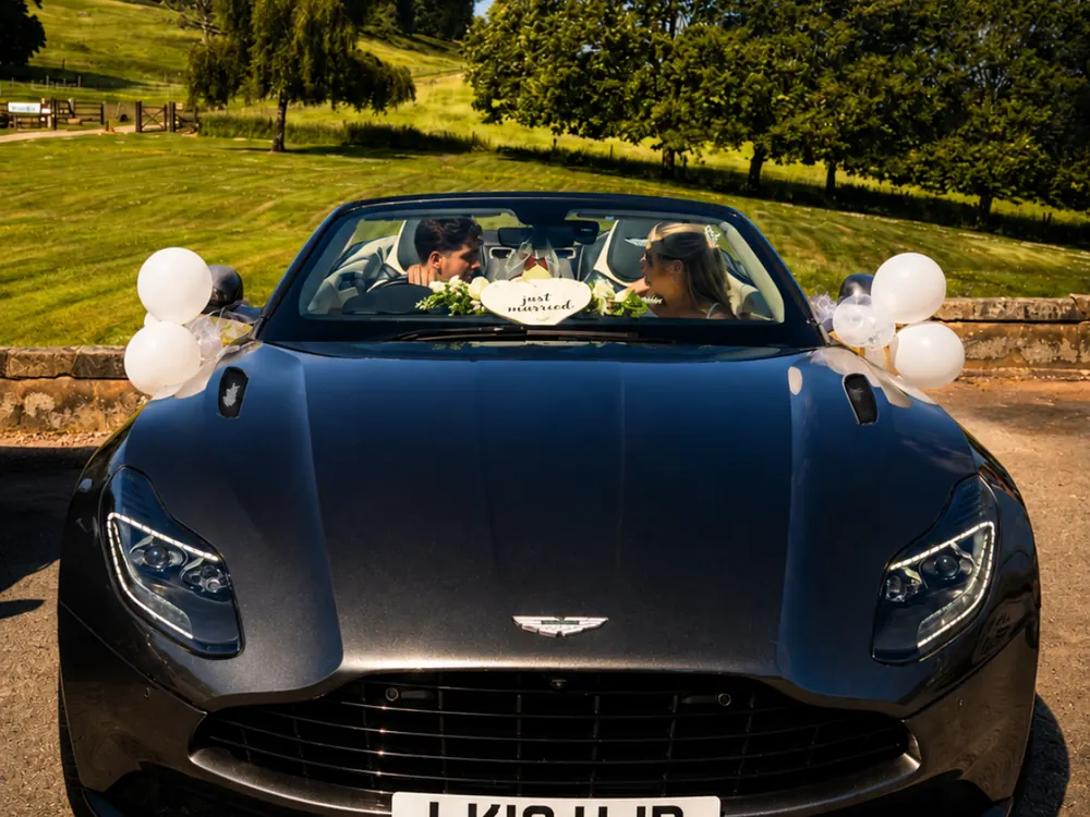 Aston Martin DB11 Volante hired for a wedding